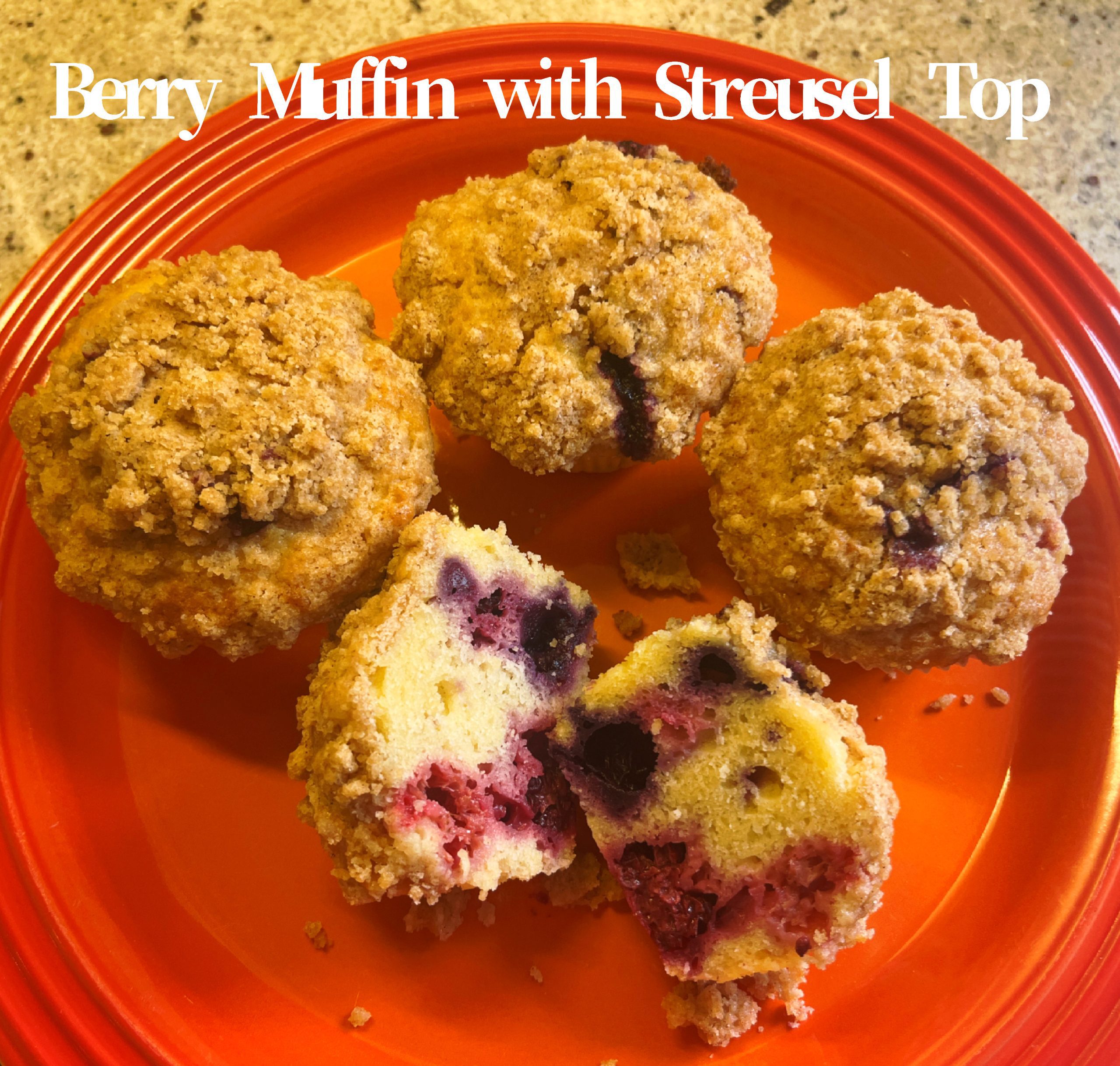 Berry muffins with streusel top